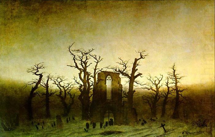 The Abbey in the Oakwood, Caspar David Friedrich